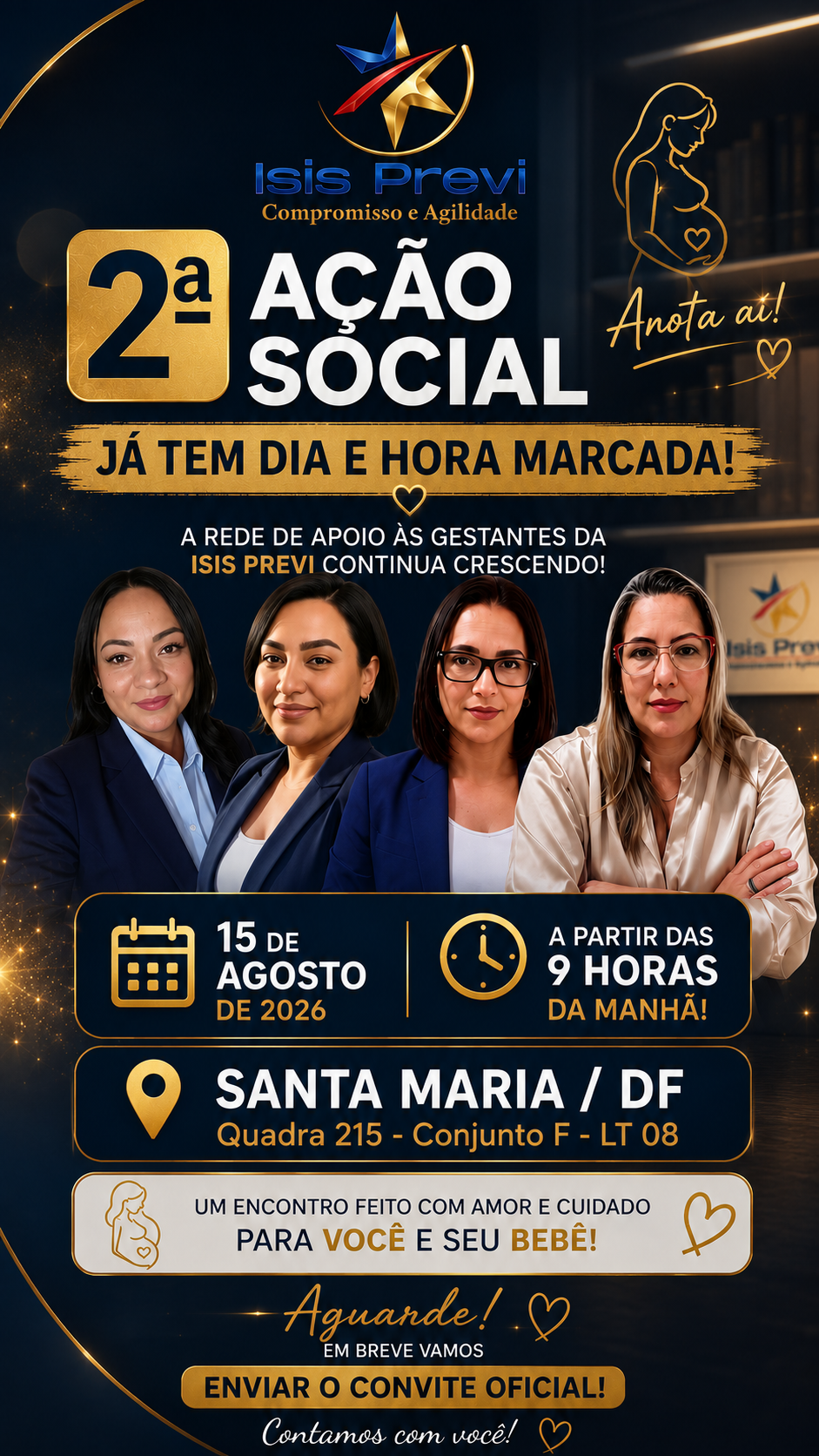 Cartaz oficial da 2ª Ação Social da Isis Previ